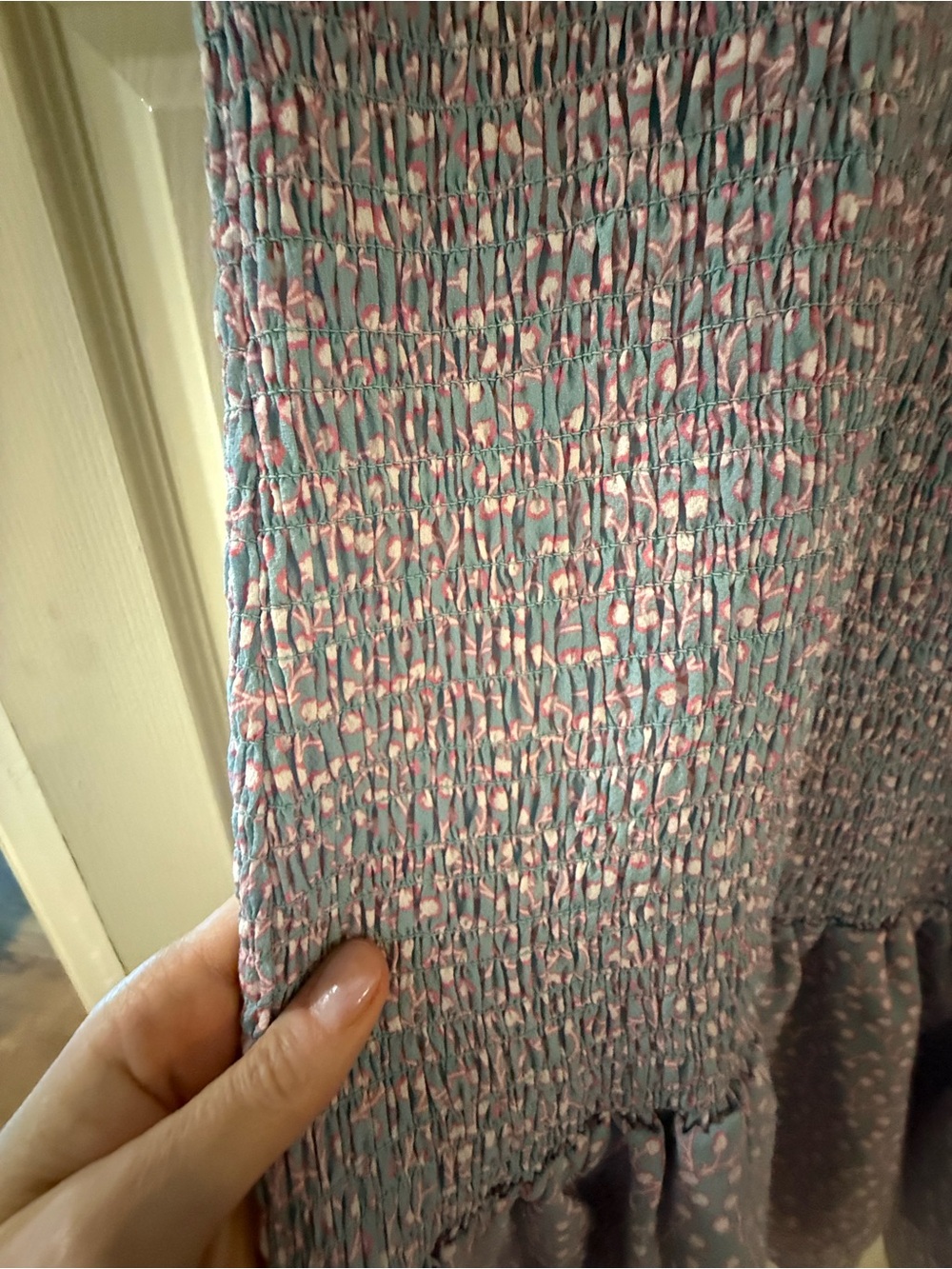 French Connection Smocked Ruffle Mini Dress - Picture 6 of 7